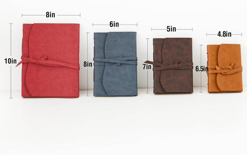 Leather Journal Notebook - Genuine Leather Journals for Writing 5X7.1 Inches, Vintage Journal for Women and Men, Artist,Travel Journal,Brown