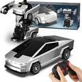 Cyber RC Transforming Car Toy, 4WD Drift Remote Control Truck with One-Button Automatic Transformation, 360° Spin & LED Lights, Futuristic Robot Vehicle Gift for Boys Tibibee Transform Easter Rc Gift Set 4-7 8-12 High-Quality Ab Plastic Gift