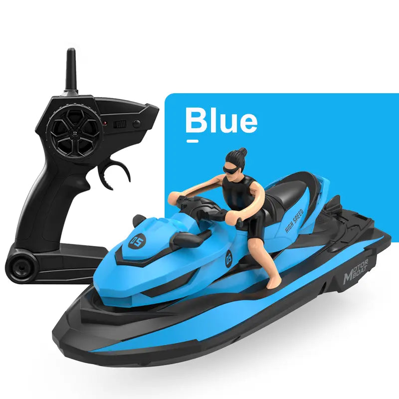 Electric RC Boat Remote Control Jet Ski Toy, Water Toy for Pool, Lake, Ponds, Ideal Gift for Kids 6+, Outdoor Summer Play