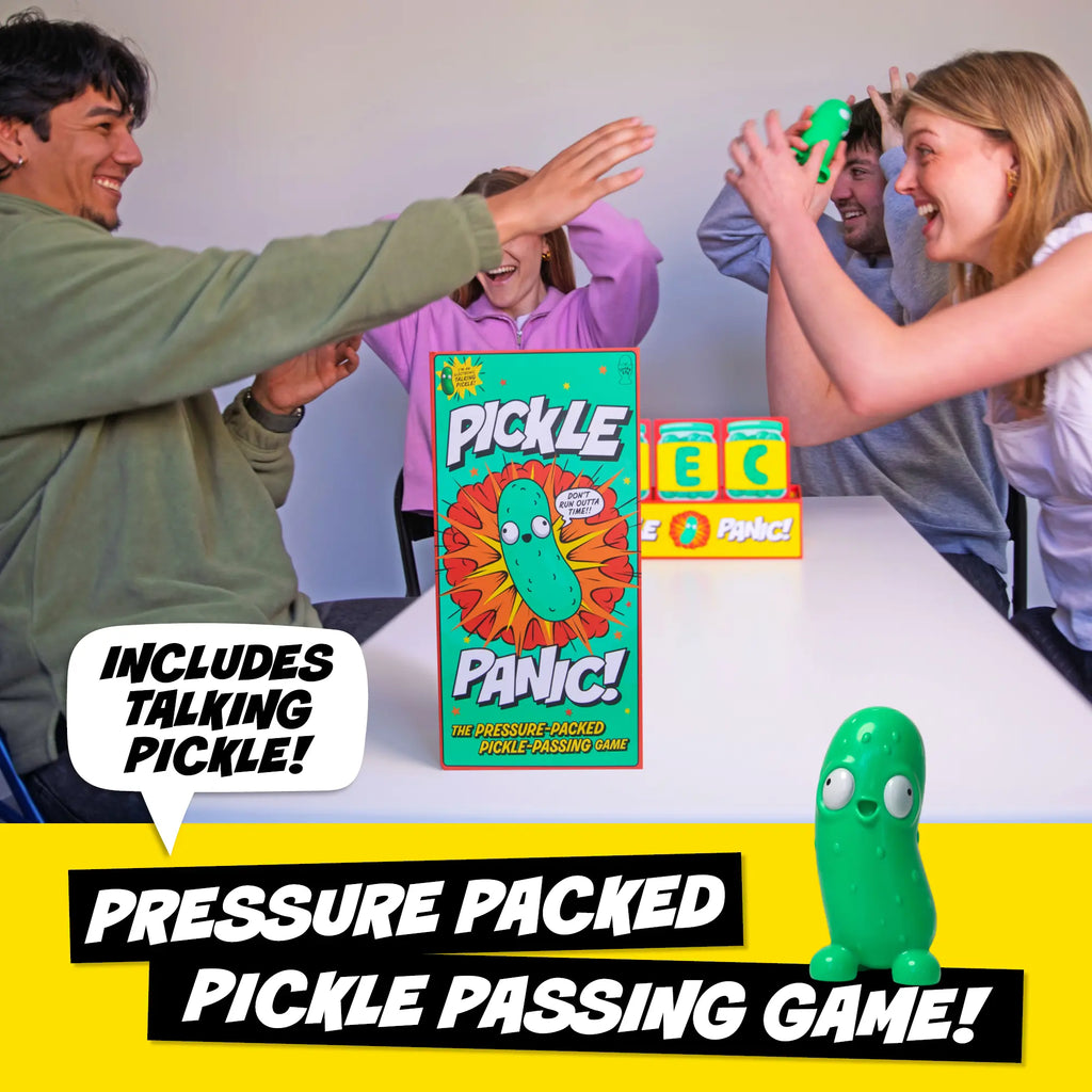 Pickle Panic! Family Party Game for Kids & Adults – Fast-Thinking Pickle-Passing Category Challenge | Ages 8+ | 2-8 Players | from the Creators of Grab the Mic