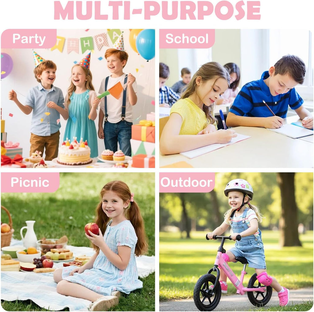 Kids Lunch Box Insulated Soft Bag Mini Cooler Back to School Thermal Meal Tote Kit for Girls, Boys, Pinkclear