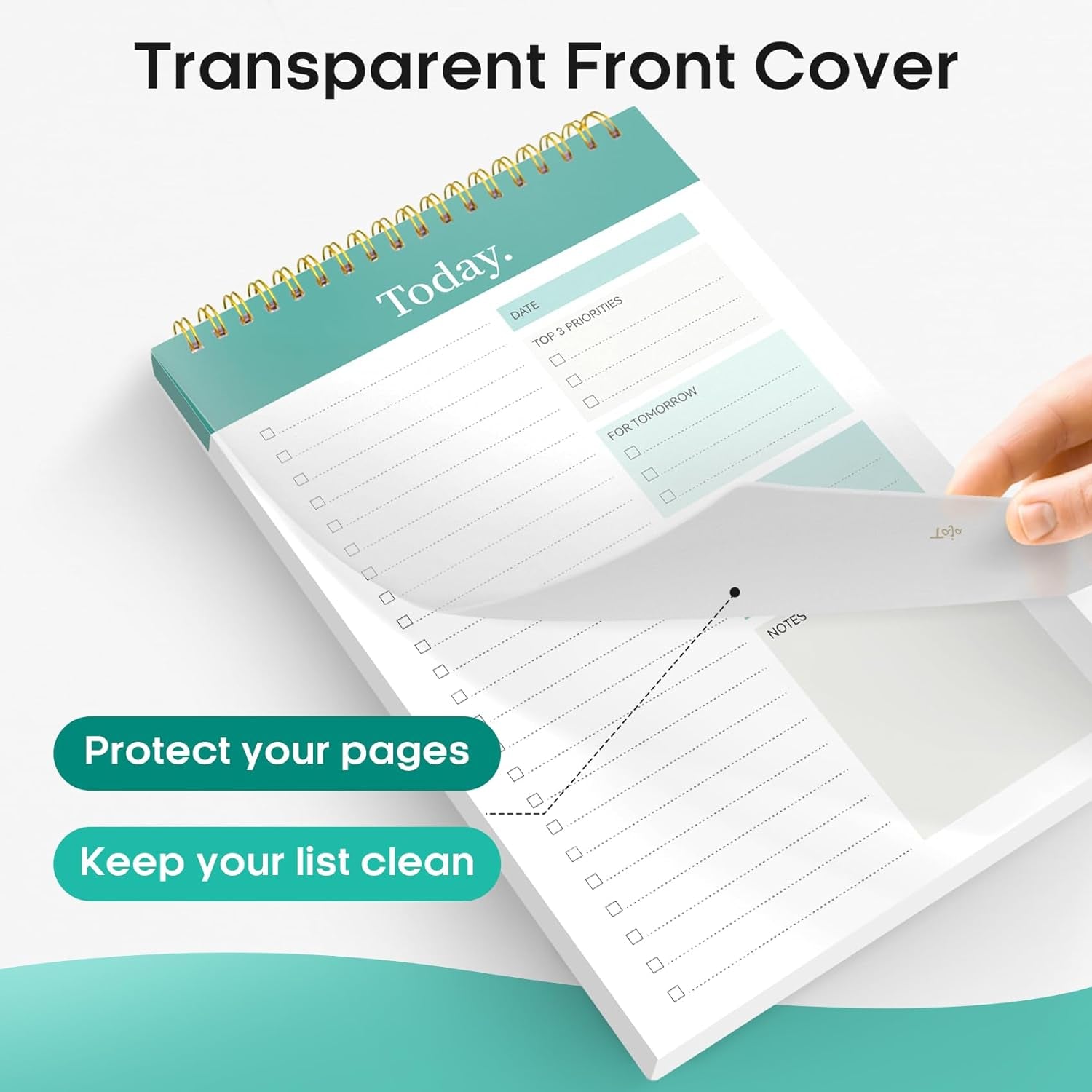 to Do List Notepad, Undated Daily Planner for Work and Goal Setting | Greenery Sway, 52 Sheets, 9.8" X 6.5" , for Office, Home and School, Daily Task Planning, Notes and Everyday Organization