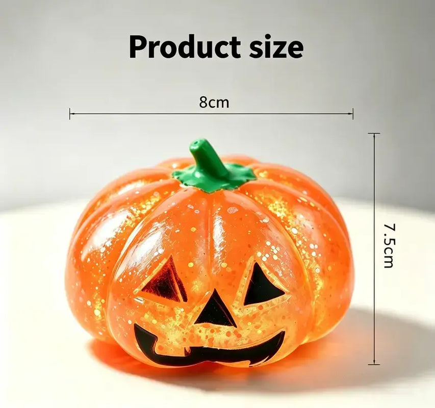 Cute Pumpkin Shape Slow Rebound Squishy Fidget Ball, Halloween Decor Squeeze Toy, Portable Stress Relief Play Toy for Party & Daily Use