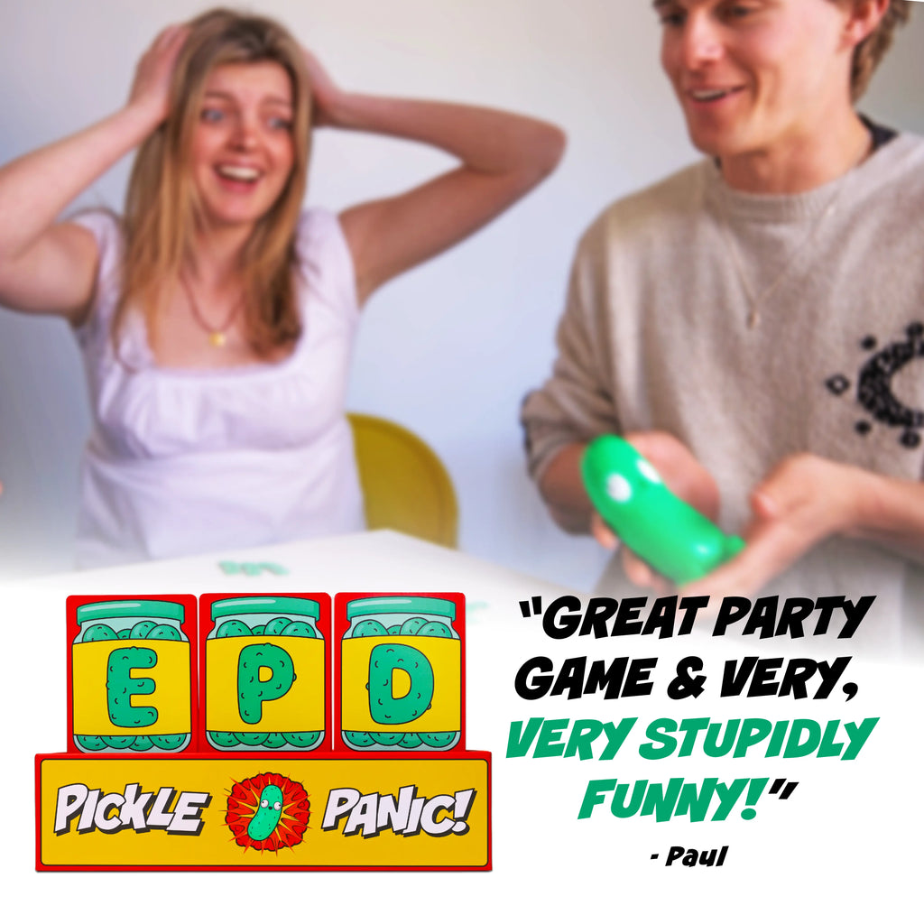 Pickle Panic! Family Party Game for Kids & Adults – Fast-Thinking Pickle-Passing Category Challenge | Ages 8+ | 2-8 Players | from the Creators of Grab the Mic