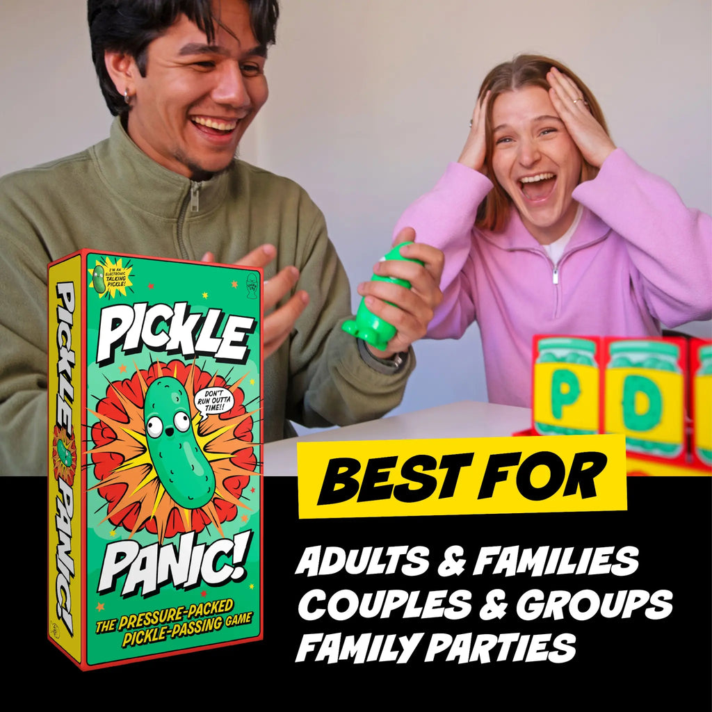 Pickle Panic! Family Party Game for Kids & Adults – Fast-Thinking Pickle-Passing Category Challenge | Ages 8+ | 2-8 Players | from the Creators of Grab the Mic