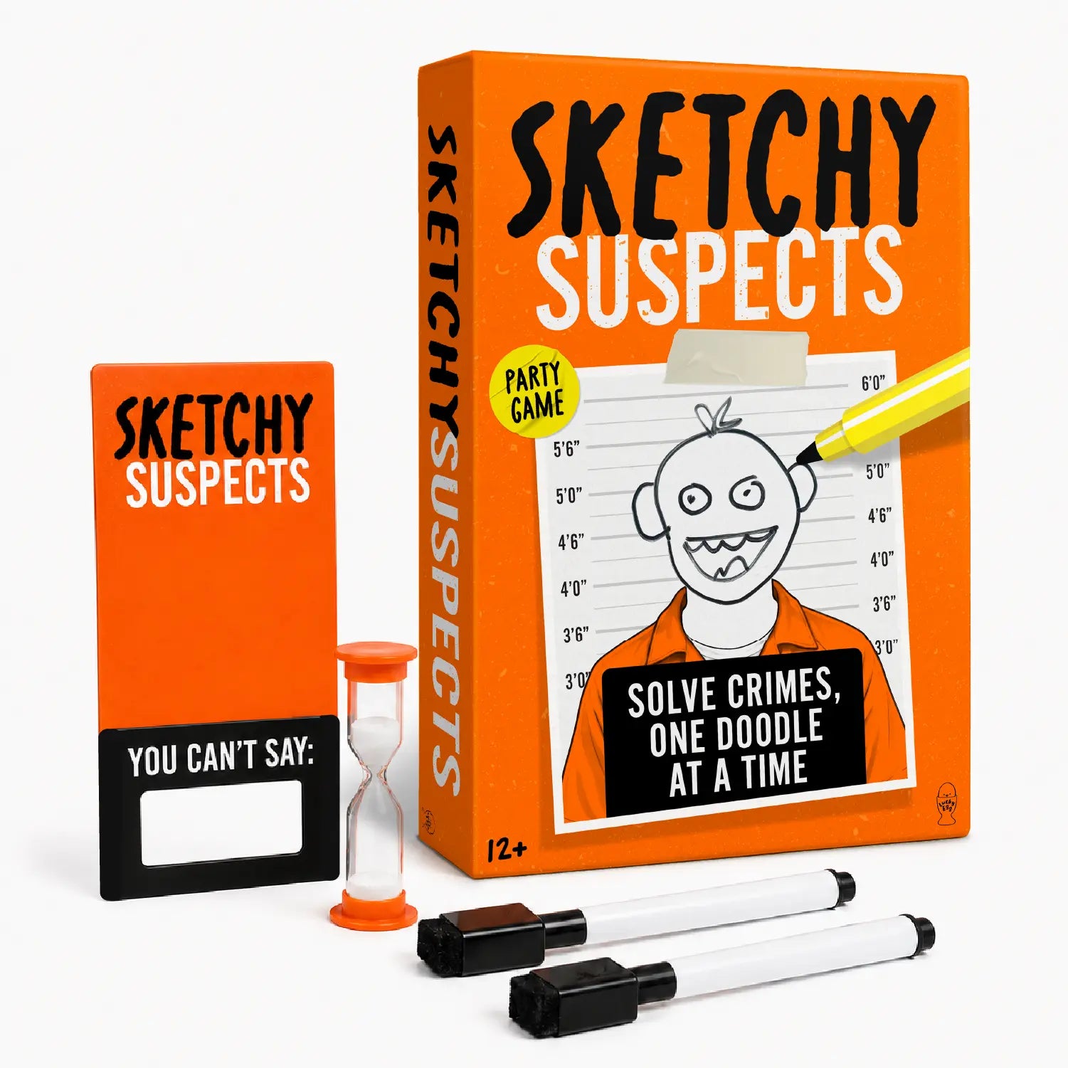 Sketchy Suspects – the Hilarious Police Sketch Party Game - Draw Criminals from Terrible Descriptions - Ages 12+ - 2+ Players - by the Creators of Grab the Mic & Sorry What