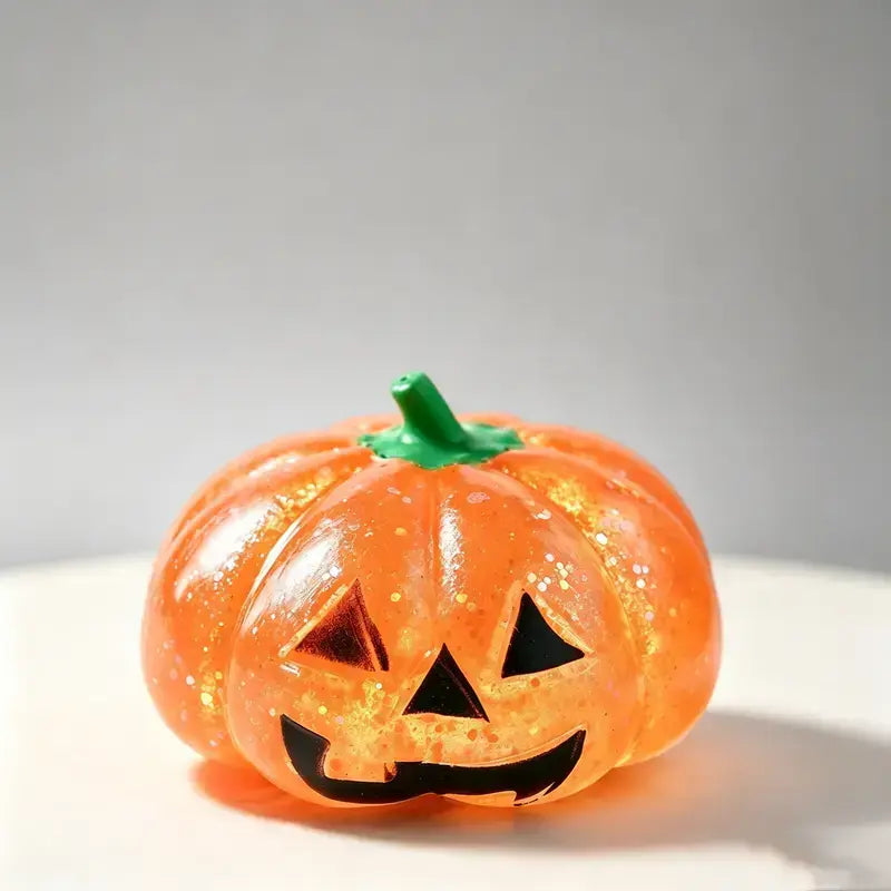 Cute Pumpkin Shape Slow Rebound Squishy Fidget Ball, Halloween Decor Squeeze Toy, Portable Stress Relief Play Toy for Party & Daily Use