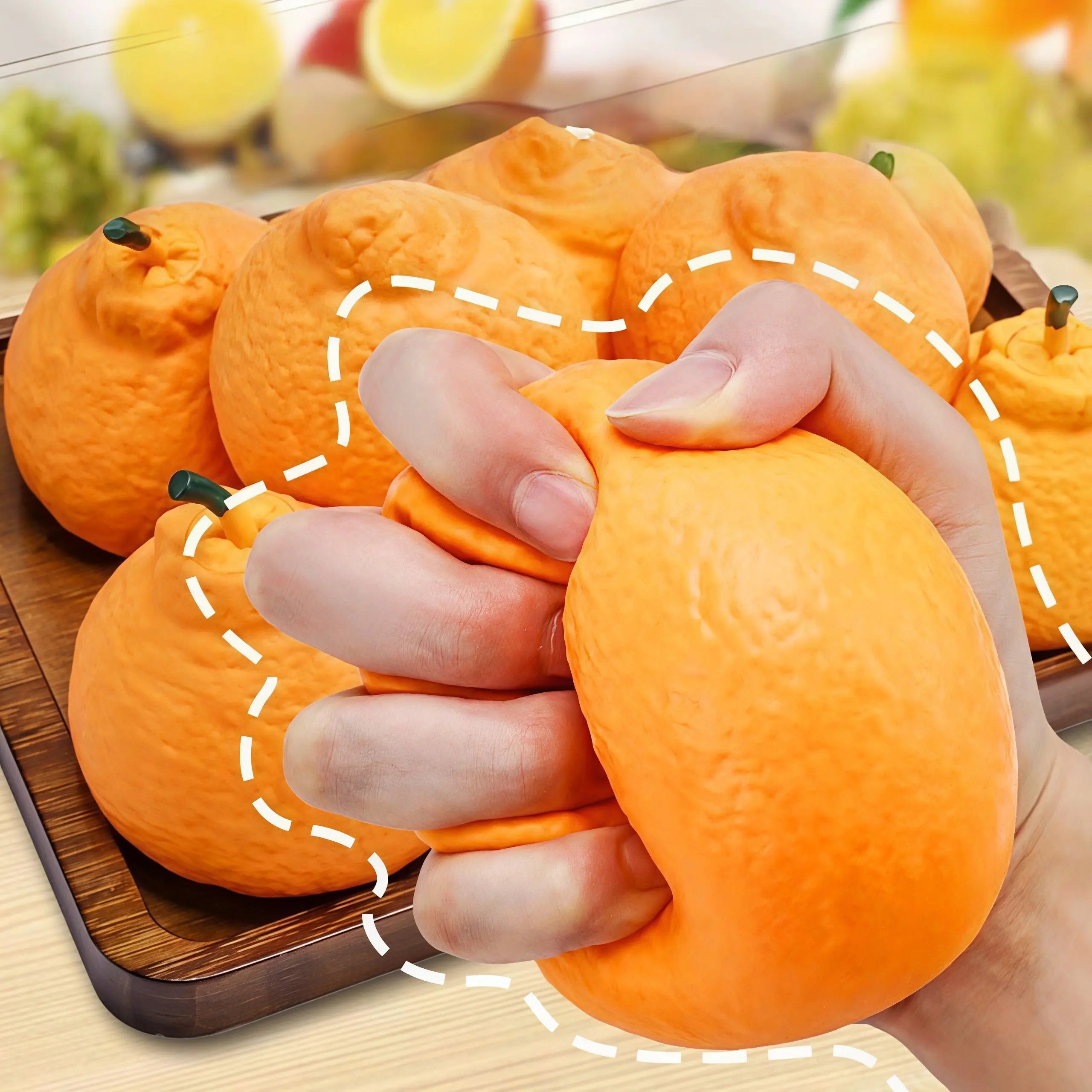 Stress-Relief Orange Toy, My Secret Orange Finger Toy, Made of Soft TPR Material, Helps Relieve Stress, Unboxing Surprise.Perfect as a Valentine'S Day or Easter Gift, or for Kids to Exchange as Gifts.