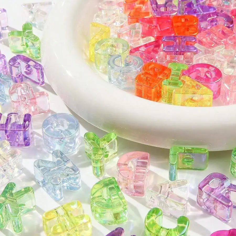 78Pcs Large Letter Beads Big Chunky Letter Bead A-Z Acrylic Alphabet Bubble Beads for Paracord Bead Bag Charm Keychains Crafts Education Leaning(Ab