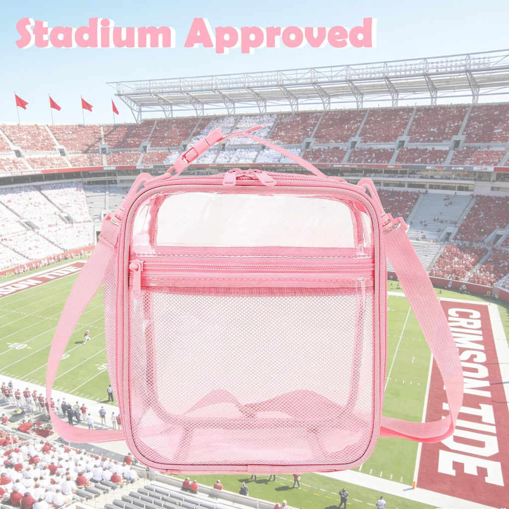 Kids Lunch Box Insulated Soft Bag Mini Cooler Back to School Thermal Meal Tote Kit for Girls, Boys, Pinkclear