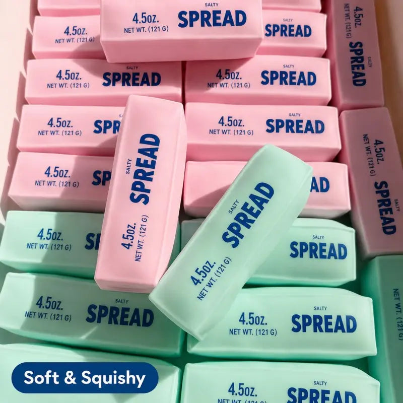 Squishy Toy Butter Bar Stress Relief Fidget Toy, Soft Squeeze Crunchy Sensory Play Toy for Desk Breaks, Home, School, Study, and Office Use, Cute Handheld Butter Shape Toy for Everyday Fun, Kids, Teens, Teachers, Office Workers, Small Gift Buyers