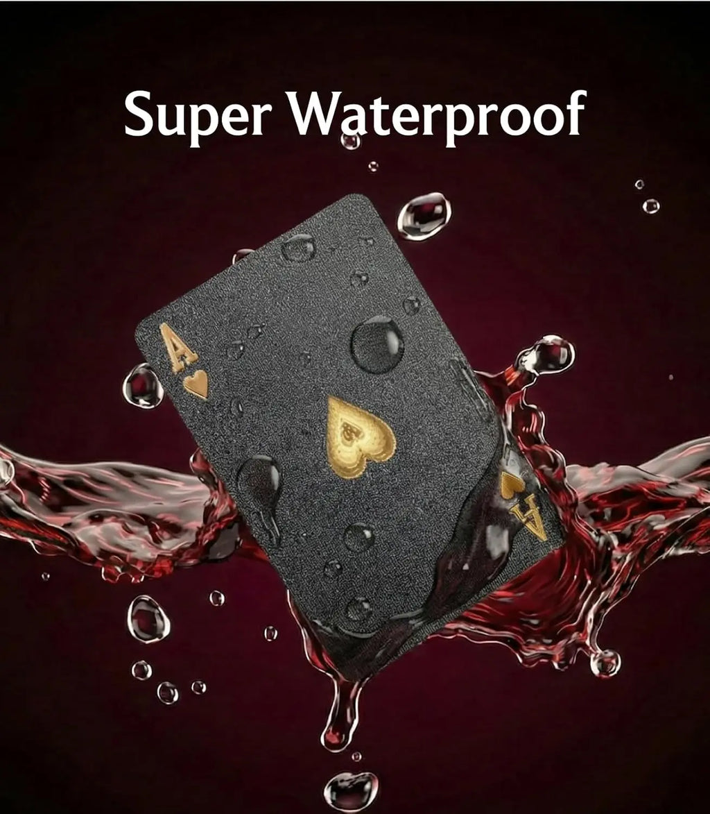 Playing Cards - Waterproof Diamond Textured Foil PET Poker Cards - for Swimming Pool, Beach Club Party, Camping & Magic Show - Premium Sleek Gift for Men, Adults & Friends