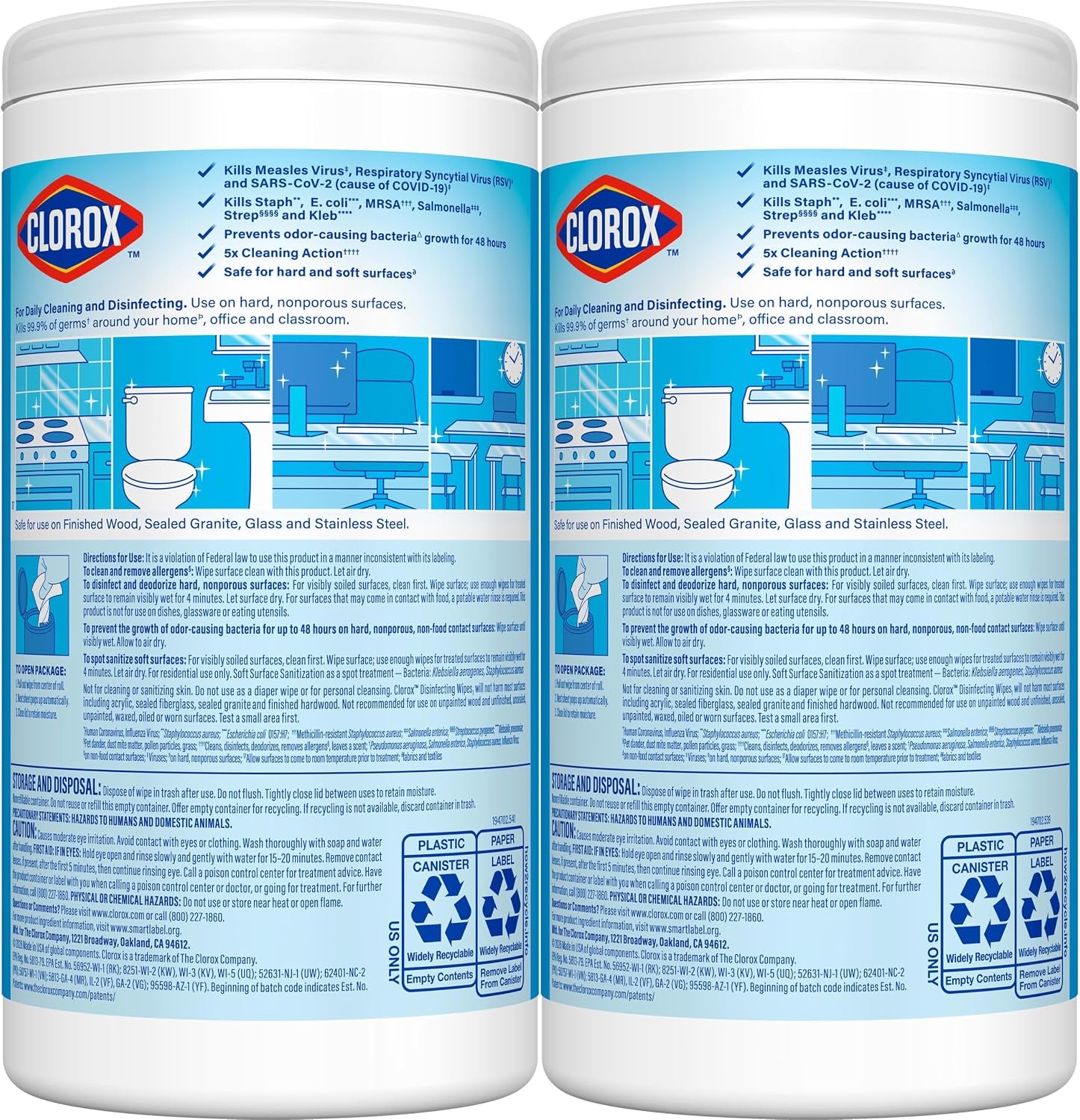 Disinfecting Wipes Back to School Variety Pack, 75 Count Each, Pack of 2 (Package May Vary)