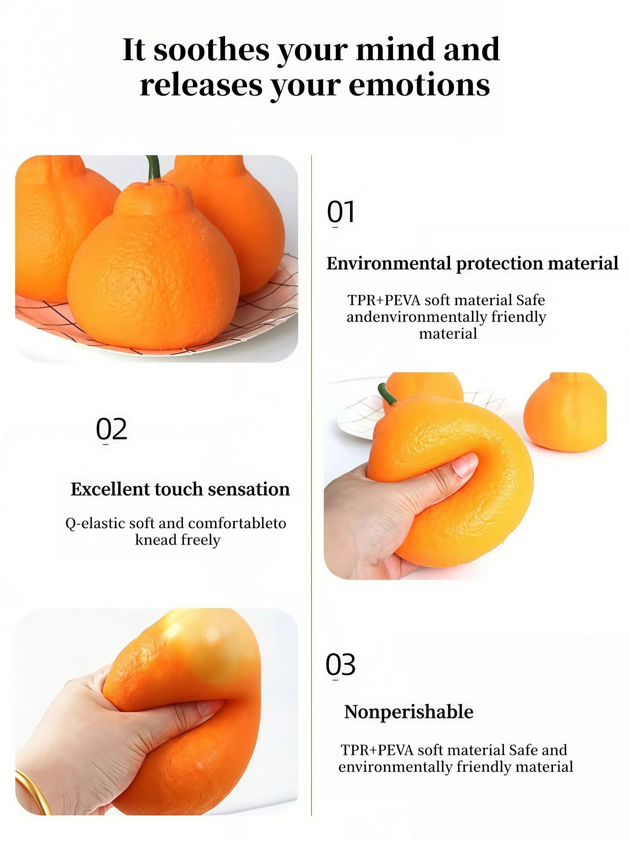 Stress-Relief Orange Toy, My Secret Orange Finger Toy, Made of Soft TPR Material, Helps Relieve Stress, Unboxing Surprise.Perfect as a Valentine'S Day or Easter Gift, or for Kids to Exchange as Gifts.