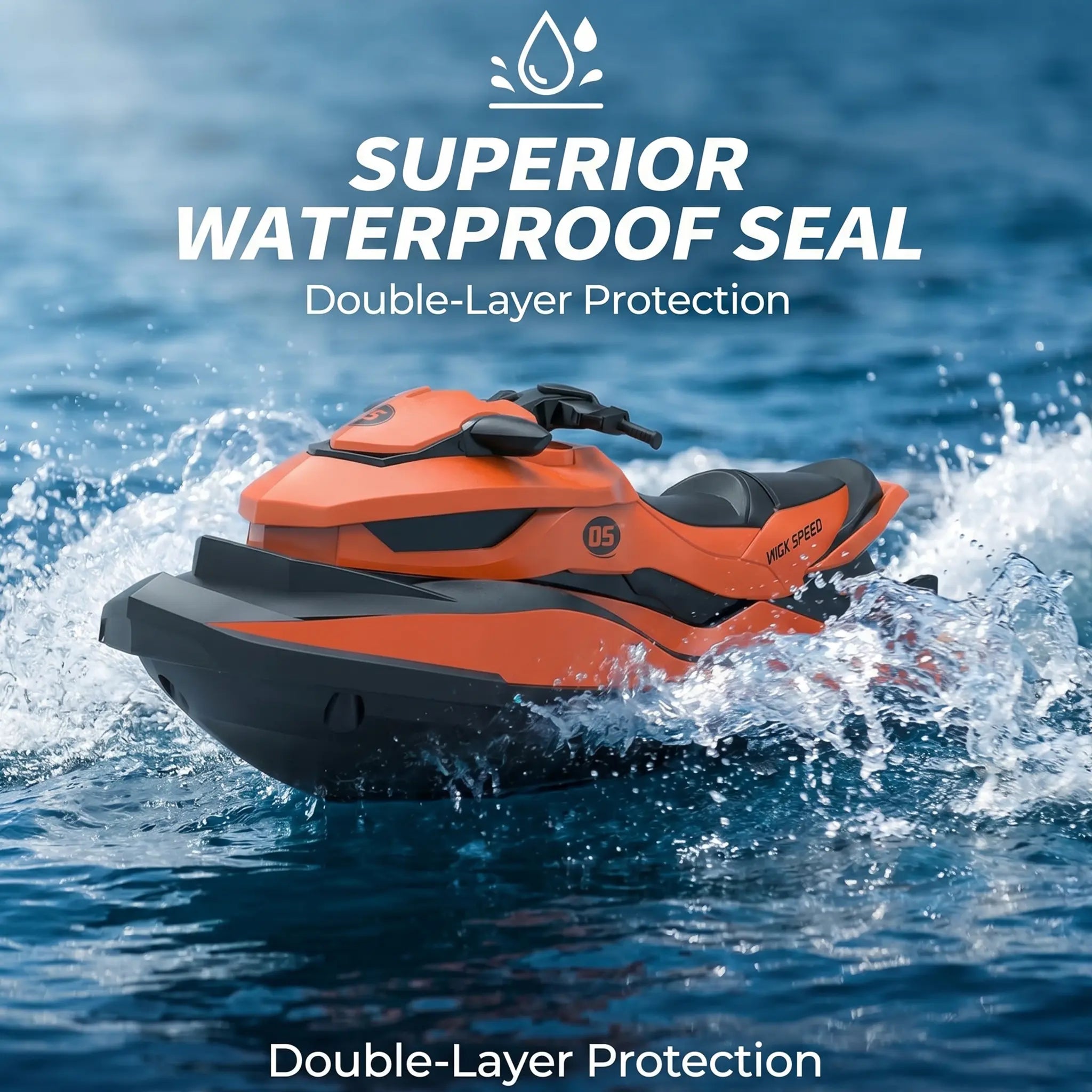 Electric RC Boat Remote Control Jet Ski Toy, Water Toy for Pool, Lake, Ponds, Ideal Gift for Kids 6+, Outdoor Summer Play