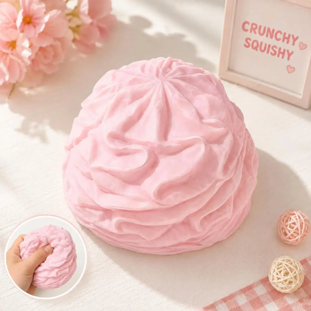 Cream Roll Crunchy Squishy Fidget Toy, Slow Rebound Squeeze Toy, Dessert Sensory Gift Toy for Teens and Adults