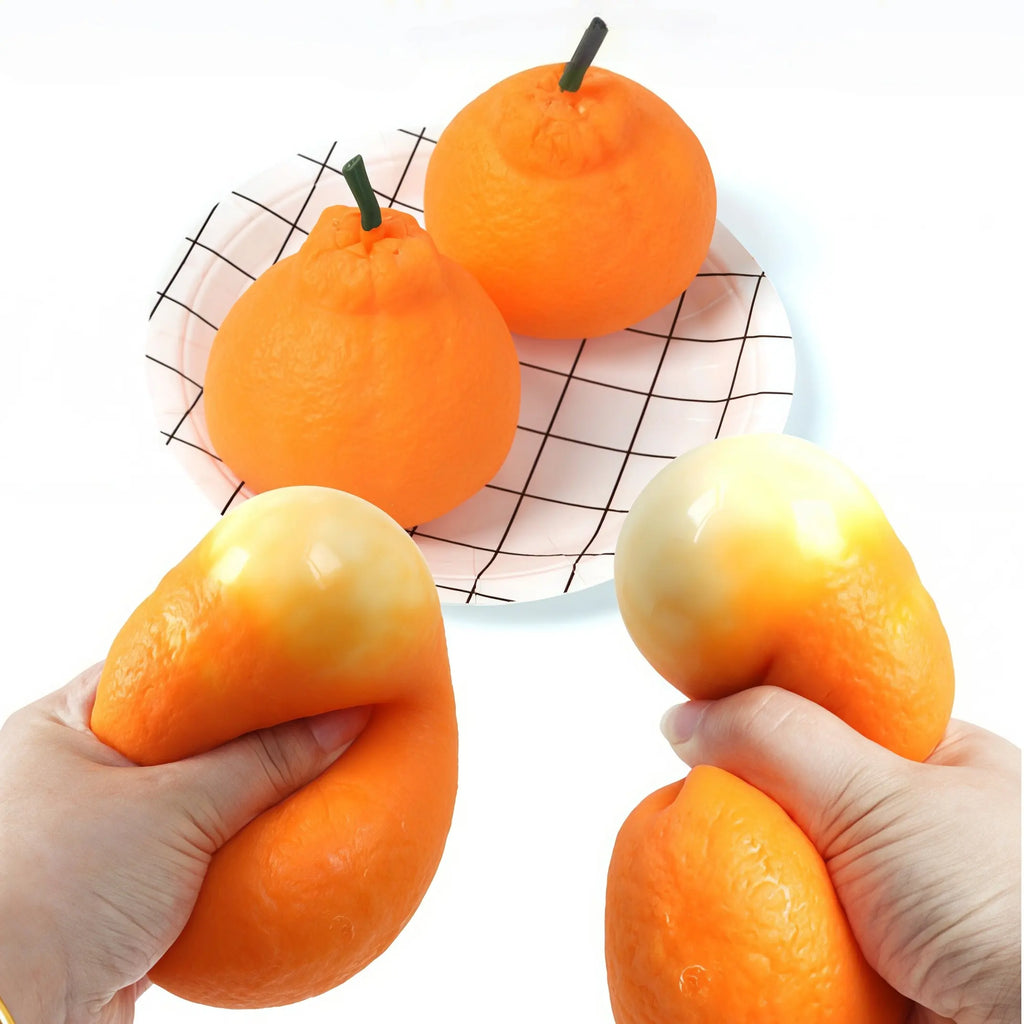 Stress-Relief Orange Toy, My Secret Orange Finger Toy, Made of Soft TPR Material, Helps Relieve Stress, Unboxing Surprise.Perfect as a Valentine'S Day or Easter Gift, or for Kids to Exchange as Gifts.