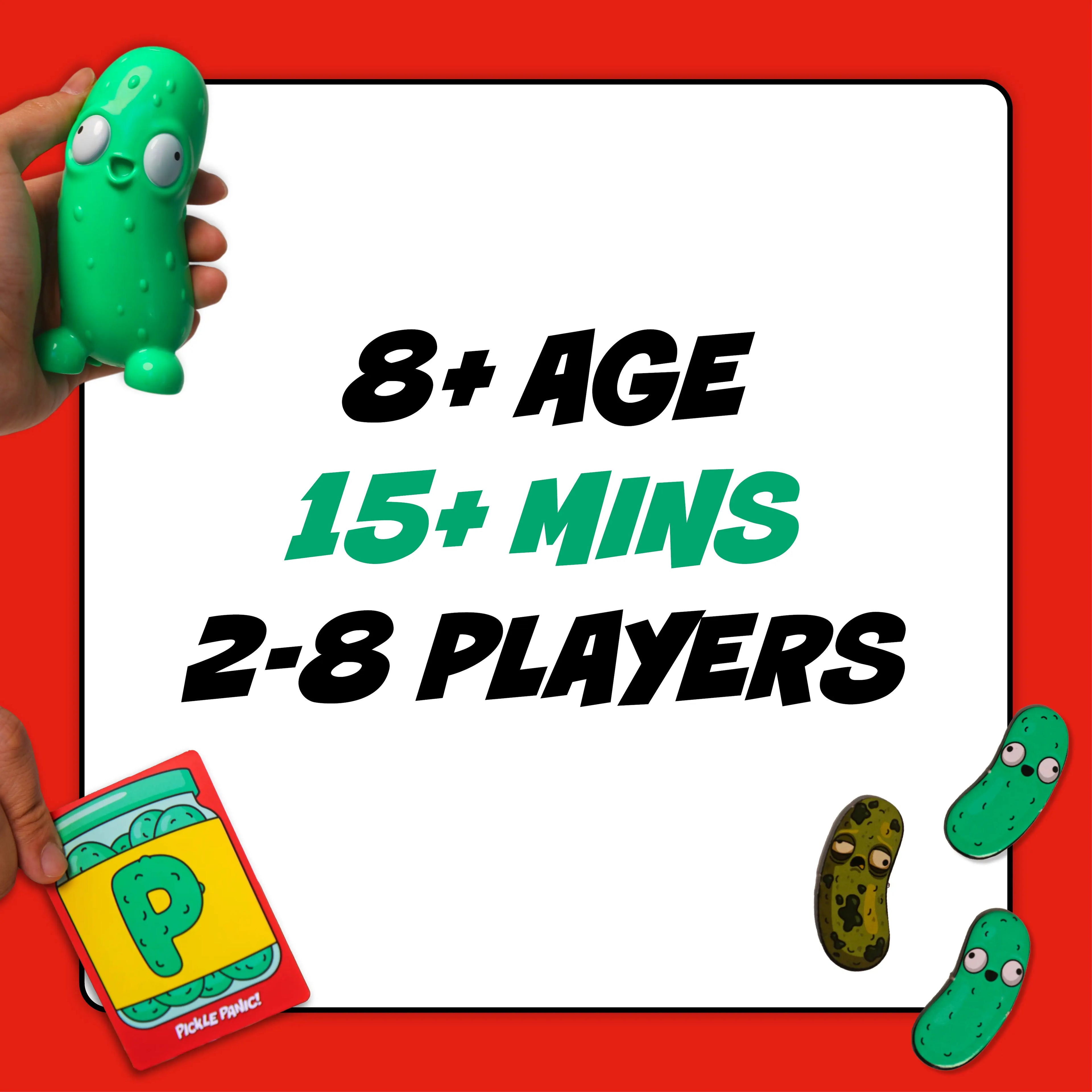 Pickle Panic! Family Party Game for Kids & Adults – Fast-Thinking Pickle-Passing Category Challenge | Ages 8+ | 2-8 Players | from the Creators of Grab the Mic
