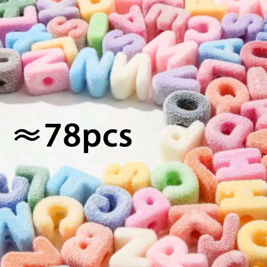78Pcs Large Letter Beads Big Chunky Letter Bead A-Z Acrylic Alphabet Bubble Beads for Paracord Bead Bag Charm Keychains Crafts Education Leaning(Ab