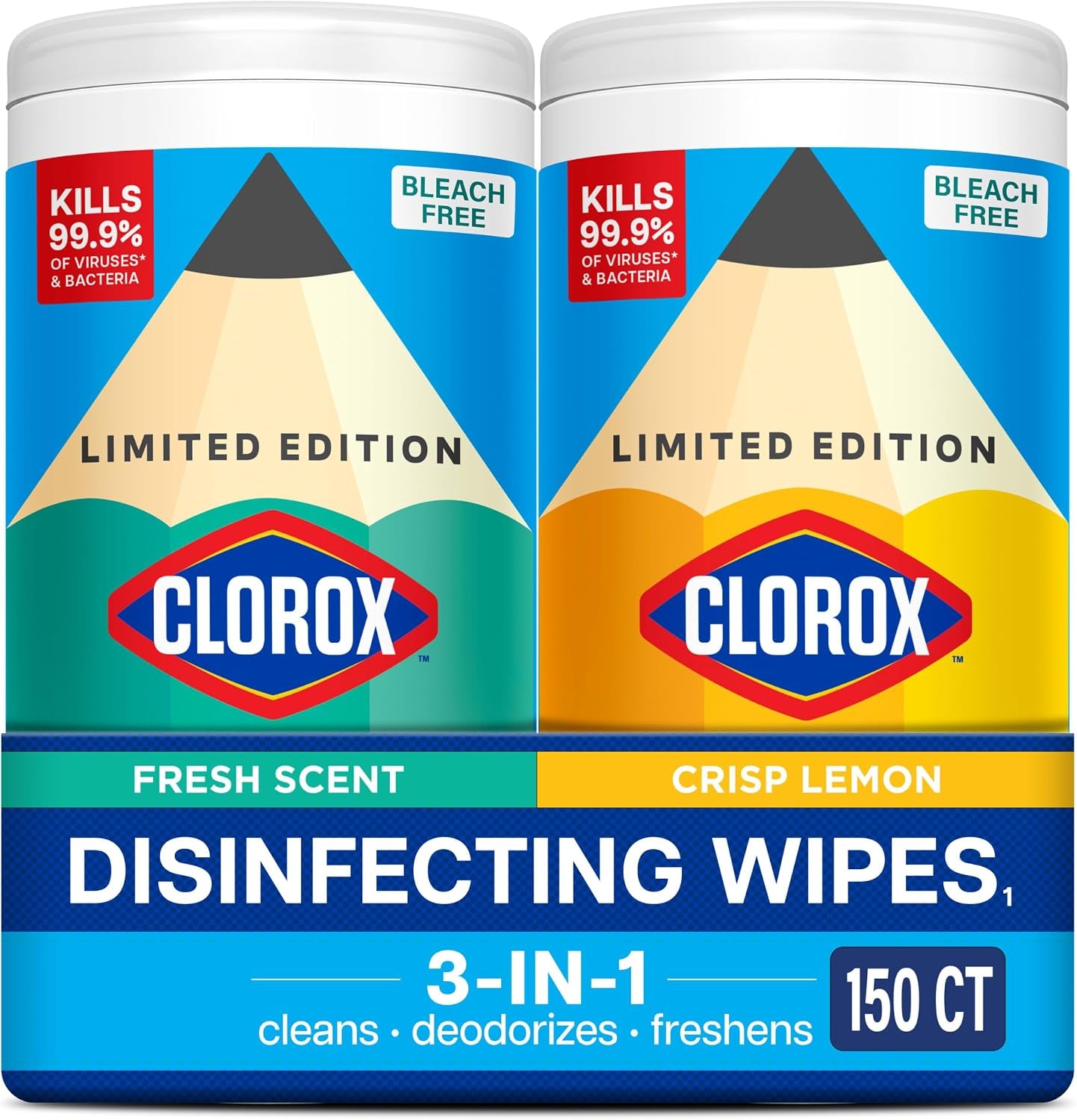 Disinfecting Wipes Back to School Variety Pack, 75 Count Each, Pack of 2 (Package May Vary)