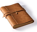 Leather Journal Notebook - Genuine Leather Journals for Writing 5X7.1 Inches, Vintage Journal for Women and Men, Artist,Travel Journal,Brown