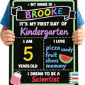 First Day of School Sign Reusable Chalkboard | First & Last Day Photo Board for Kids | Back to School Memory Sign | Photo Prop to Record Memories for Kids