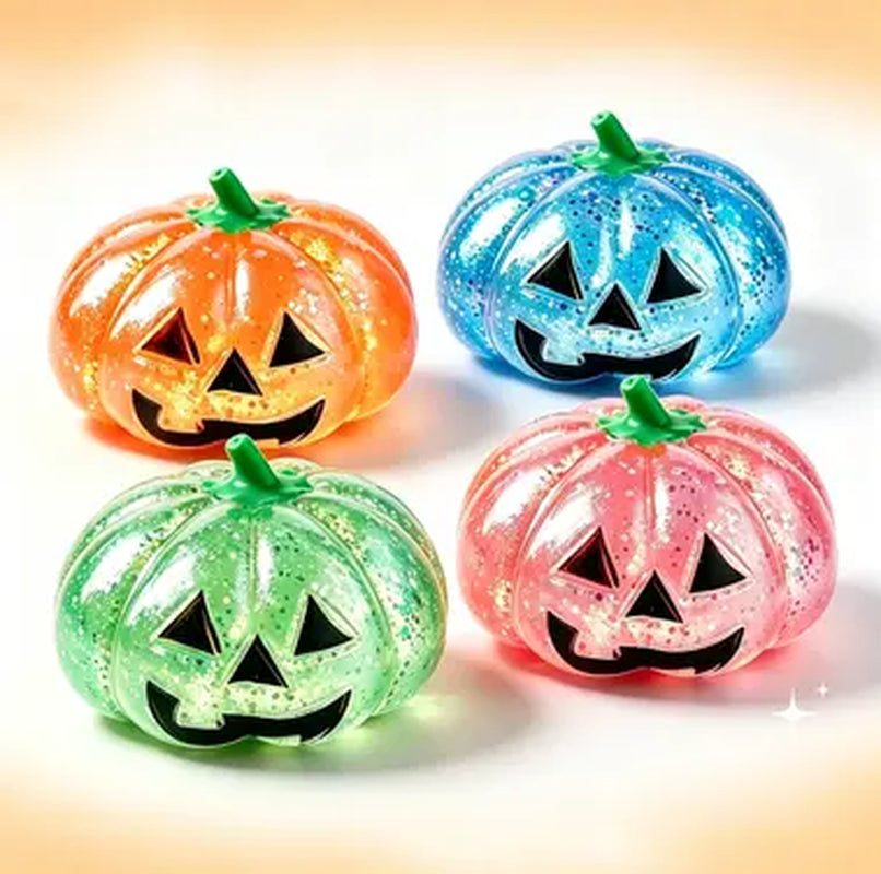 Cute Pumpkin Shape Slow Rebound Squishy Fidget Ball, Halloween Decor Squeeze Toy, Portable Stress Relief Play Toy for Party & Daily Use