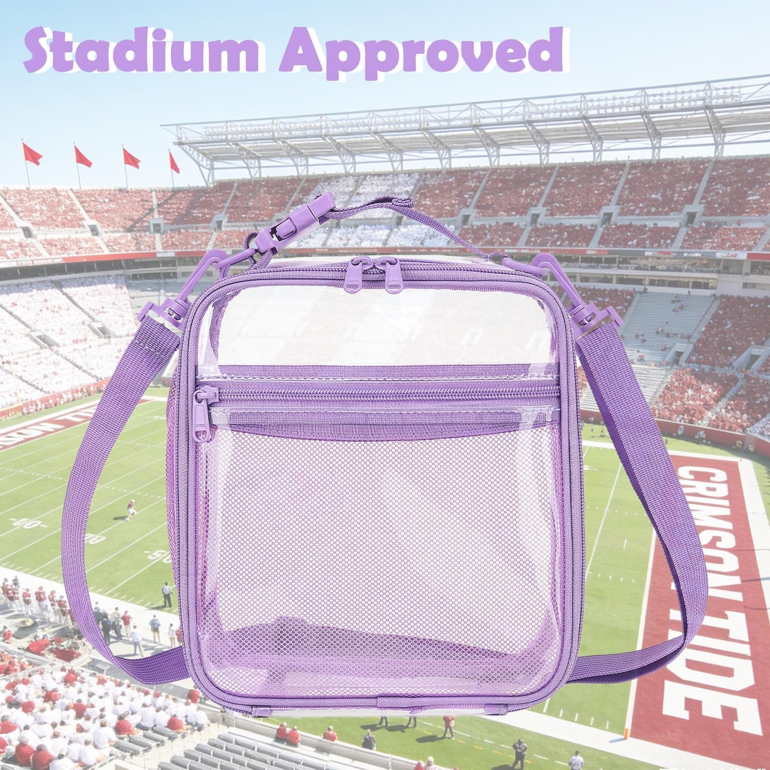 Kids Lunch Box Insulated Soft Bag Mini Cooler Back to School Thermal Meal Tote Kit for Girls, Boys, Purpleclear