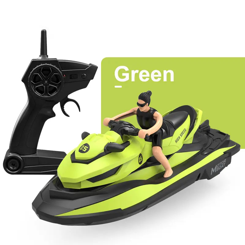 Electric RC Boat Remote Control Jet Ski Toy, Water Toy for Pool, Lake, Ponds, Ideal Gift for Kids 6+, Outdoor Summer Play