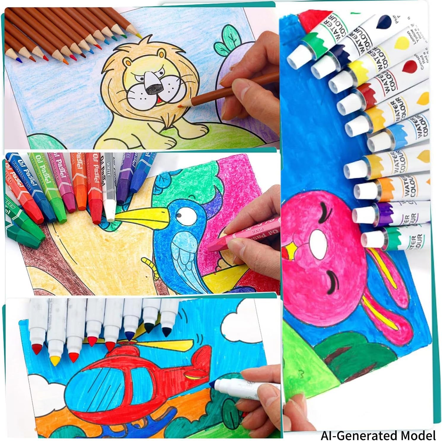 Art Set, 139 Pack Painting Drawing Art Supplies Kit with 2 Sketch Pads, Double Layers Art Crafts, Colored Pencils, Oil Pastels, Watercolor Paints, Aluminum Gift Case for Artists Kids (Pink) | Art Supplies Case with 1 Sketchbook & 1 Coloring Book, Art Box for Beginners, Teens, Girls, Boys 4 5 6 7 8 9 10 11 12