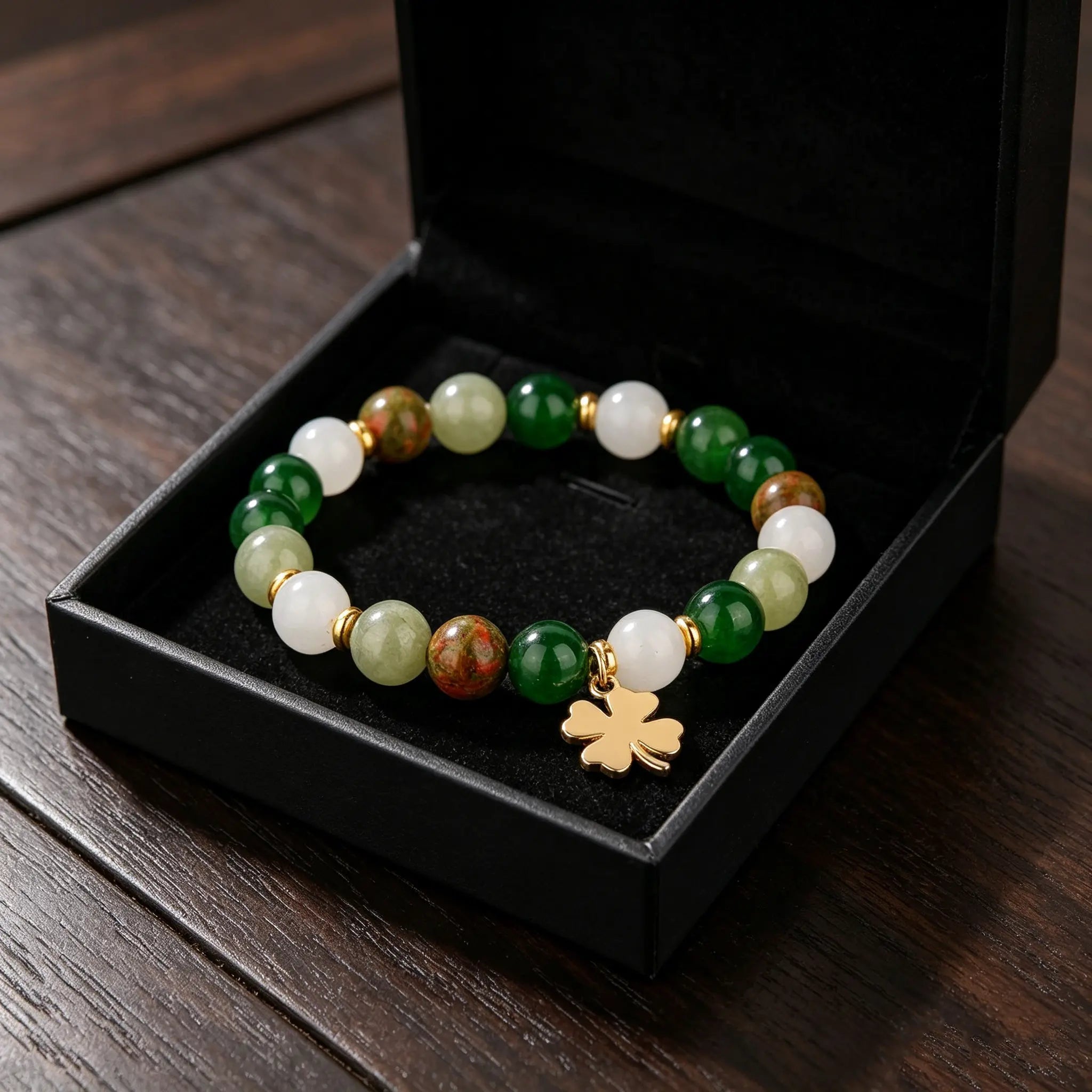 4Pcs Money Attraction Bracelet Aesthetic with Green Aventurine & Tiger Eye - Blue Friendship Bracelet Beaded Jewelry Protection Bracelet Encouragement Gift Fashion Premium Bracelet Colorblock Beaded Crystal Bracelet Handmade Christmas Gift Travelessential